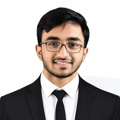 Smiling male student portrait